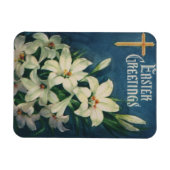  paasgroeten, Lily Flowers Magneet (Horizontaal)
