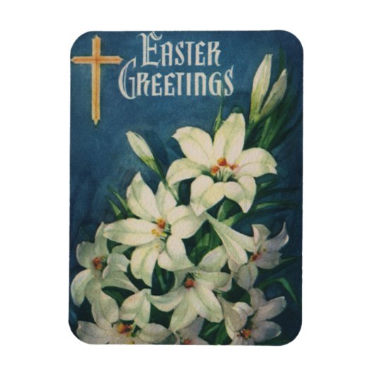  paasgroeten, Lily Flowers Magneet (Verticaal)