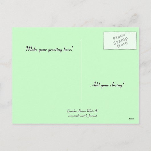  paasgroeten Post Kaart (Achterkant)