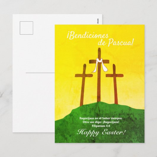 Paasgroeten Spaans Pasen Feestdagenkaart (Voorkant / Achterkant)