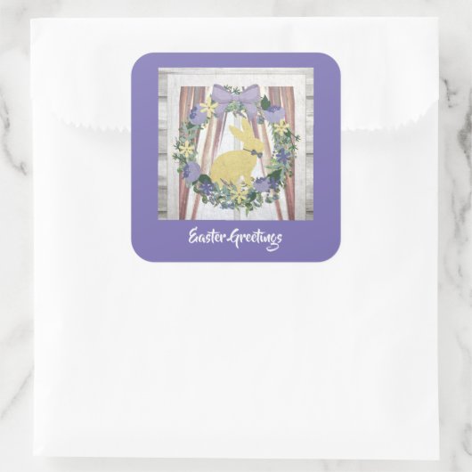 Paasgroeten Vierkante Sticker (Tas)