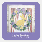 Paasgroeten Vierkante Sticker (Voorkant)