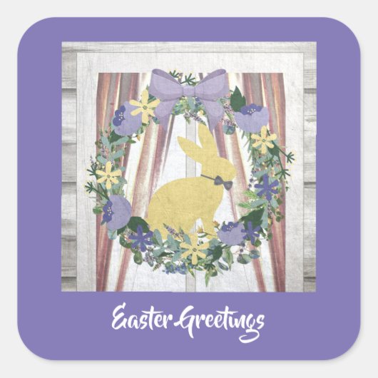 Paasgroeten Vierkante Sticker (Voorkant)
