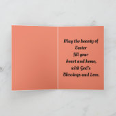 paasgroeten Vlinders Feestdagen Kaart (Binnen)