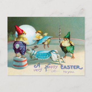 paasgroeten zwaaien Circus Briefkaart