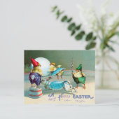  paasgroeten zwaaien Circus Briefkaart (Staand voorkant)