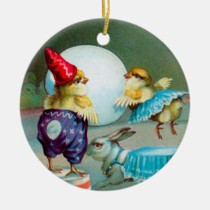  paasgroeten zwaaien Circus Keramisch Ornament