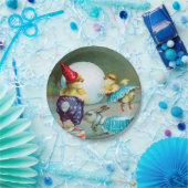  paasgroeten zwaaien Circus Papieren Bordje (Feest)