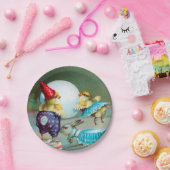  paasgroeten zwaaien Circus Papieren Bordje (Feest)