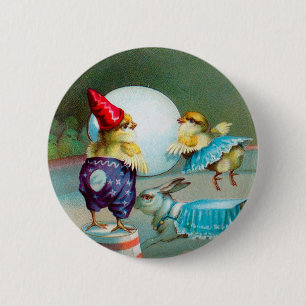  paasgroeten zwaaien Circus Ronde Button 5,7 Cm