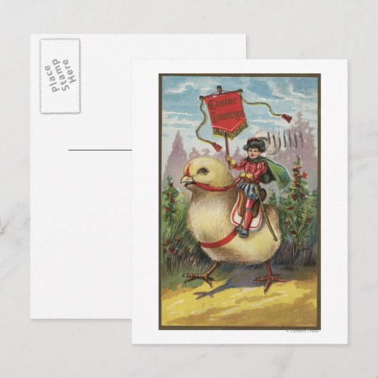 PaasgroetenPrins op een kuiken Feestdagenkaart (Voorkant / Achterkant)
