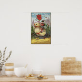 PaasgroetenPrins op een kuiken Poster (Keuken)