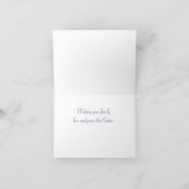 Paasgroetkaart met paarse en lavendelkleurig bladw kaart (Binnen)