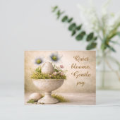 Paasgroetkaart Minimale Bloemen Lente Briefkaart (Staand voorkant)