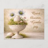 Paasgroetkaart Minimale Bloemen Lente Briefkaart (Voorkant)