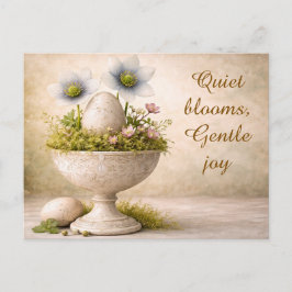 Paasgroetkaart Minimale Bloemen Lente Briefkaart