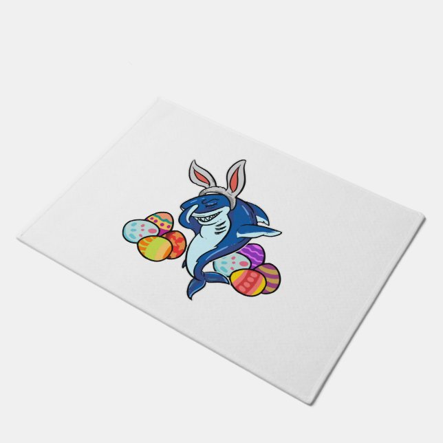 Paashaai met bunny Ears Deurmat (Schuin)