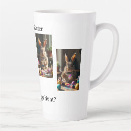 Paashaas 4 foto's latte mok