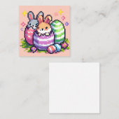 Paashaas 8 bit pixel art informatiekaartje (Voorkant / Achterkant)