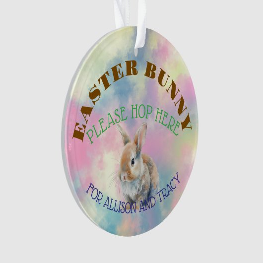 paashaas acryl Ornament (voorkant)