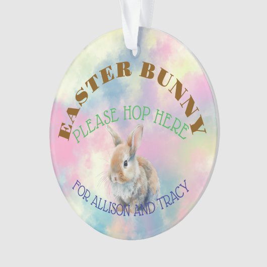 paashaas acryl Ornament (voorkant)