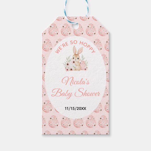 Paashaas Baby Shower Cadeaulabel (Voorkant)