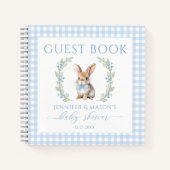 Paashaas baby shower gastenboek cadeau notitieboek (Voorkant)