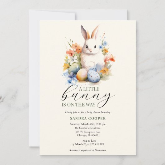 paashaas | BABY SHOWER | Geboorte Aankondiging (Voorkant)