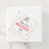 Paashaas Baby shower - mooi kleurrijk hart Bedankjes Labels (In situ)