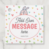 Paashaas Baby shower - mooi kleurrijk hart Bedankjes Labels (Voorkant)