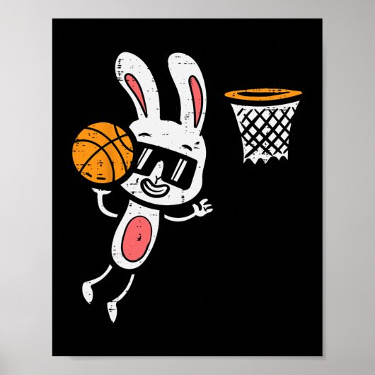 Paashaas basketbal dunk sport jongens Kinder Todd Poster (Voorkant)