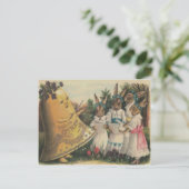 Paashaas Bell Lily Daisy Choir Feestdagenkaart (Staand voorkant)