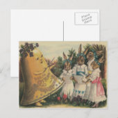 Paashaas Bell Lily Daisy Choir Feestdagenkaart (Voorkant / Achterkant)