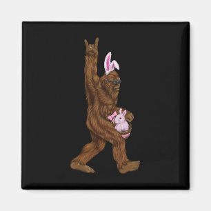 Paashaas Bigfoot Bunny in een bysket is leuk voor Magneet