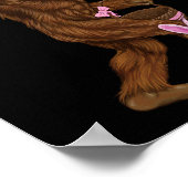 Paashaas Bigfoot Bunny in een bysket is leuk voor  Poster (Hoek)