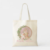Paashaas bij tuin tote tas (Achterkant)