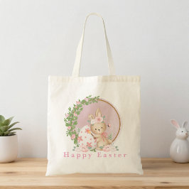 Paashaas bij tuin tote tas
