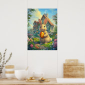 Paashaas Bitcoin Rabbit Hole Poster (Keuken)