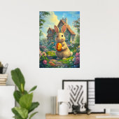 Paashaas Bitcoin Rabbit Hole Poster (Thuiskantoor)
