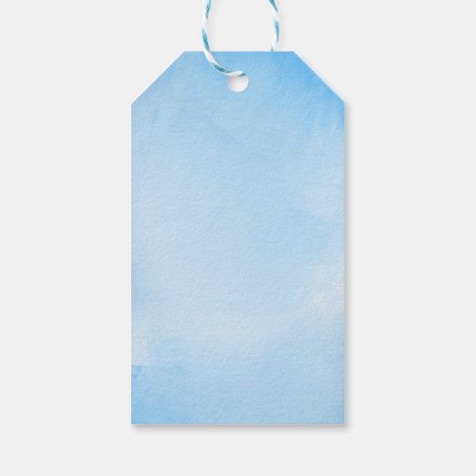 Paashaas blauw cadeaulabel (Achterkant)