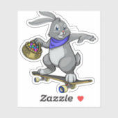 Paashaas blauw sticker (Vel)