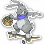 Paashaas blauw sticker (Voorkant)