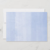 Paashaas blauw wit bloemenjongen baby shower kaart (Achterkant)