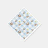 Paashaas Blauwe Gingham Servet (Hoek)