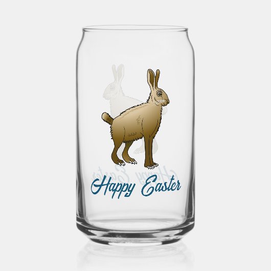 Paashaas Blikvorm Glas (Voorkant)