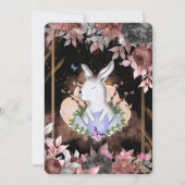 Paashaas, Bloemen Brunch Ei Hunt Uitnodiging (Achterkant)