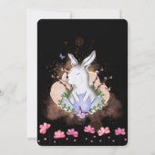 Paashaas, Bloemen Brunch Ei Hunt Uitnodiging (Achterkant)