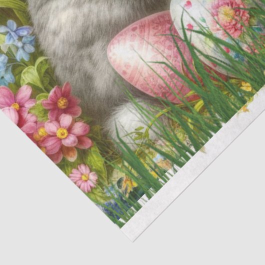 Paashaas Bloemen Vakantie Eieren Tissuepapier (Detail)