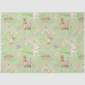 Paashaas Bloemenvlinder Munt Groene Decoupage Tissuepapier (Voorkant)