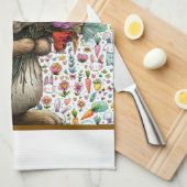 Paashaas Boeket Theedoek (Quarter Fold)